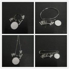 sublimation blank  2025 graduation pins keychains with 3charms