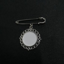 sublimation blank pins brooches with round