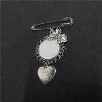 sublimation blank pins brooches with round
