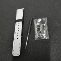 sublimation leather watch band for Apple watch-white pu leather style