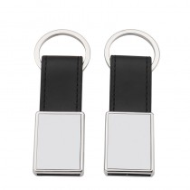 sublimation blank leather keychains key ring