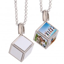 sublimation blank necklaces pendants-Hexagonal 6 sided printing