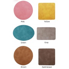 sublimation blank colored pu leather patches patch