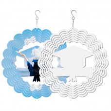 sublimation blank graduation  grad aluminum wind ornaments  001