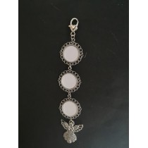 sublimation blank big photo memory charms  with 3 round 