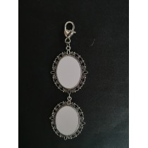 sublimation blank big photo memory charms  with round oval