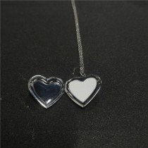 sublimation heart locket necklace pendant