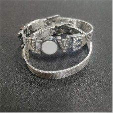 sublimation blank diy stainless steel bracelets bangles-8MM 