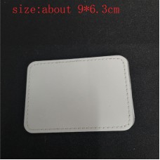sublimation blank white pu leather patches patch