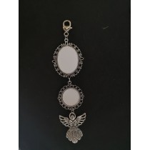 sublimation blank big photo memory charms  with big oval+one round