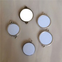 sublimation blank round charms-antique silver and  bronze- jewelry part