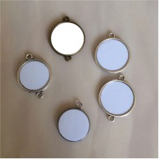 sublimation blank round charms-antique silver and  bronze- jewelry part
