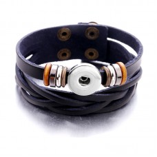 sublimation button rope bracelet leather bracelet bbrs082