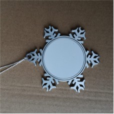 two sided printing-sublimation metal snowflake christmas ornament