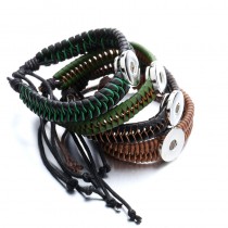sublimation button rope bracelet leather bracelet