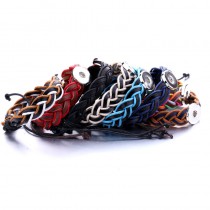 sublimation button rope bracelet leather bracelet
