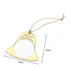 sublimation metal bell christmas ornament 