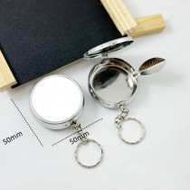 one layer-sublimation blank ashtray keychains metal  key ring  