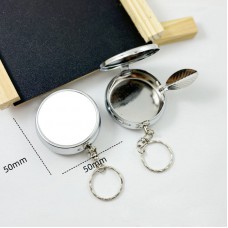 one layer-sublimation blank ashtray keychains metal  key ring  