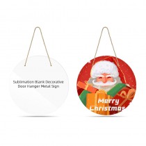 two sided printin and thickenss:1mm-10inches sublimation blank aluminum door hanger sign board wall Plaques christmas