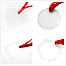 75MM- sublimation christmas glass ornaments