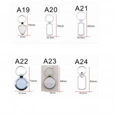 sublimation blank metal keychains  A19 TO A24