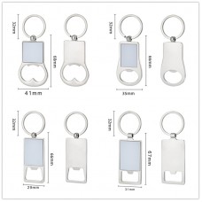 sublimation bottle opener metal keychains 