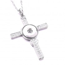 sublimation  cross button necklaces pendants necklace pendant