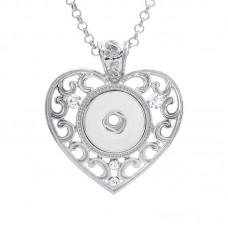sublimation  heart button necklaces pendants necklace pendant