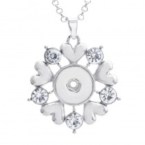 sublimation  button zircon necklaces pendants  necklace pendant