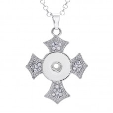 sublimation  cross button necklaces pendants necklace pendant