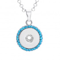 sublimation button zircon necklaces pendants necklace pendant 