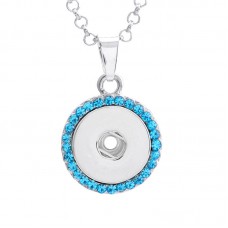 sublimation button zircon necklaces pendants necklace pendant 