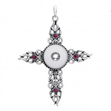 sublimation  cross button necklaces pendants necklace pendant
