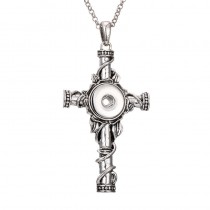 sublimation  cross button necklaces pendants necklace pendant