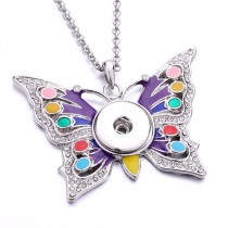 sublimation  button butterfly  necklaces pendants  necklace pendant