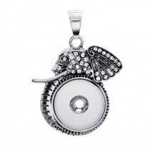 sublimation elephant button necklaces pendants necklace pendant