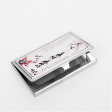 material: stainless steel- sublimation  blank business card cases