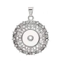 sublimation button zircon necklaces pendants necklace pendant 