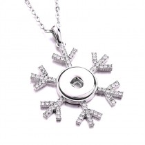 sublimation button snowflake necklaces pendants necklace pendant