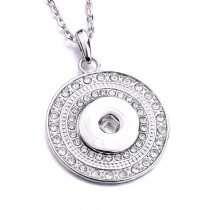 sublimation button round necklaces pendants necklace pendant