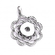 sublimation button flower necklaces pendants necklace pendant