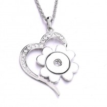 sublimation  heart button necklaces pendants necklace pendant