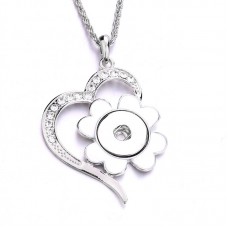 sublimation  heart button necklaces pendants necklace pendant