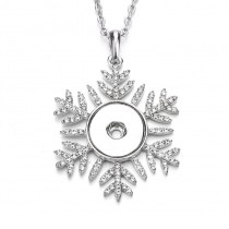 sublimation button snowflake necklaces pendants necklace pendant