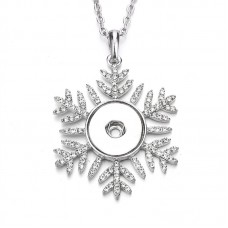 sublimation button snowflake necklaces pendants necklace pendant