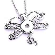 sublimation button animal dragonfly necklaces pendants necklace pendant