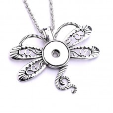 sublimation button animal dragonfly necklaces pendants necklace pendant