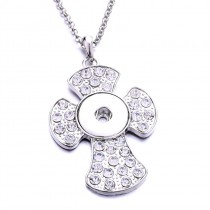 sublimation  cross button necklaces pendants necklace pendant