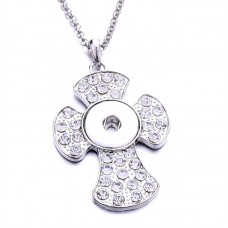 sublimation  cross button necklaces pendants necklace pendant